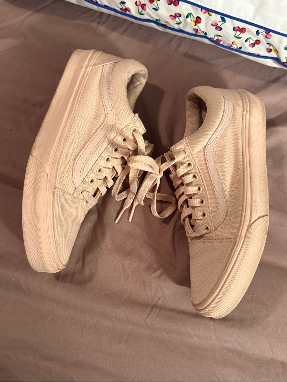 Vans Low-Top Canvas Sneakers - Light Cream - Picture 4 of 7